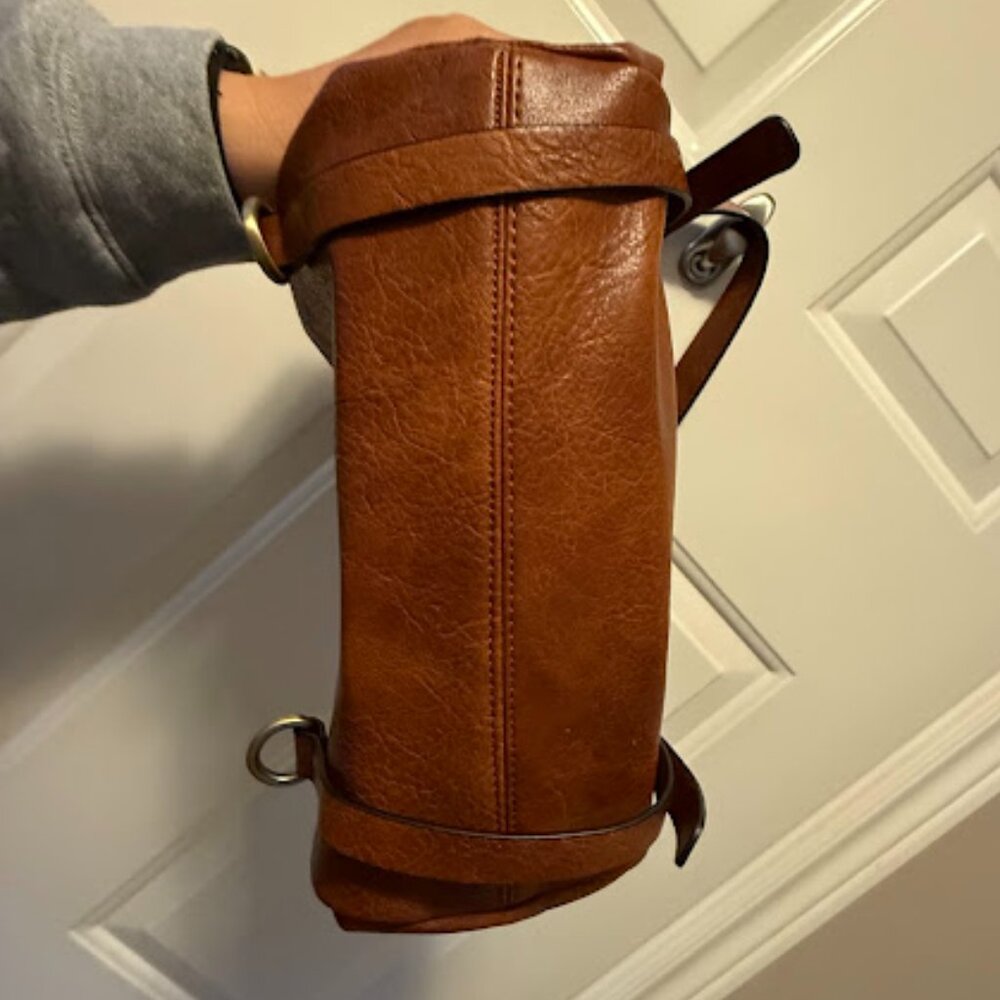 Jen & Co Indigo Vegan Leather Backpack/Shoulder bag Light Brown/Tan w/ studs - Picture 11 of 15